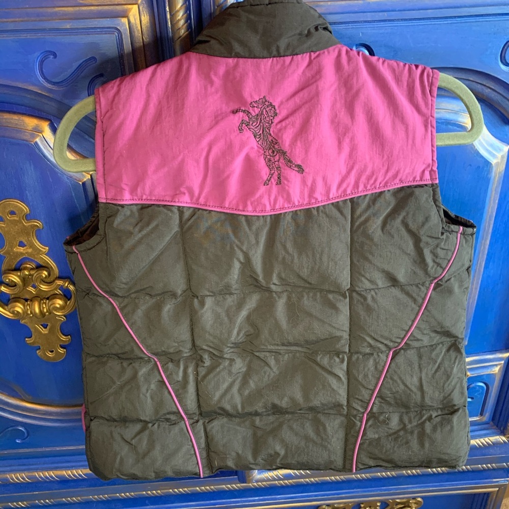 Ransom Ranch Girls Cowgirl Puff Vest Button Med - Picture 3 of 3